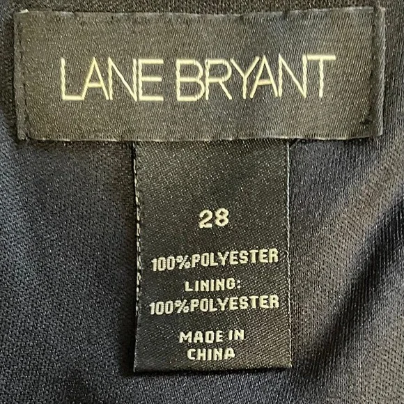 Lane Bryant Black Gray White Dot Ruffle Sheath Dress 28 - Picture 4 of 5